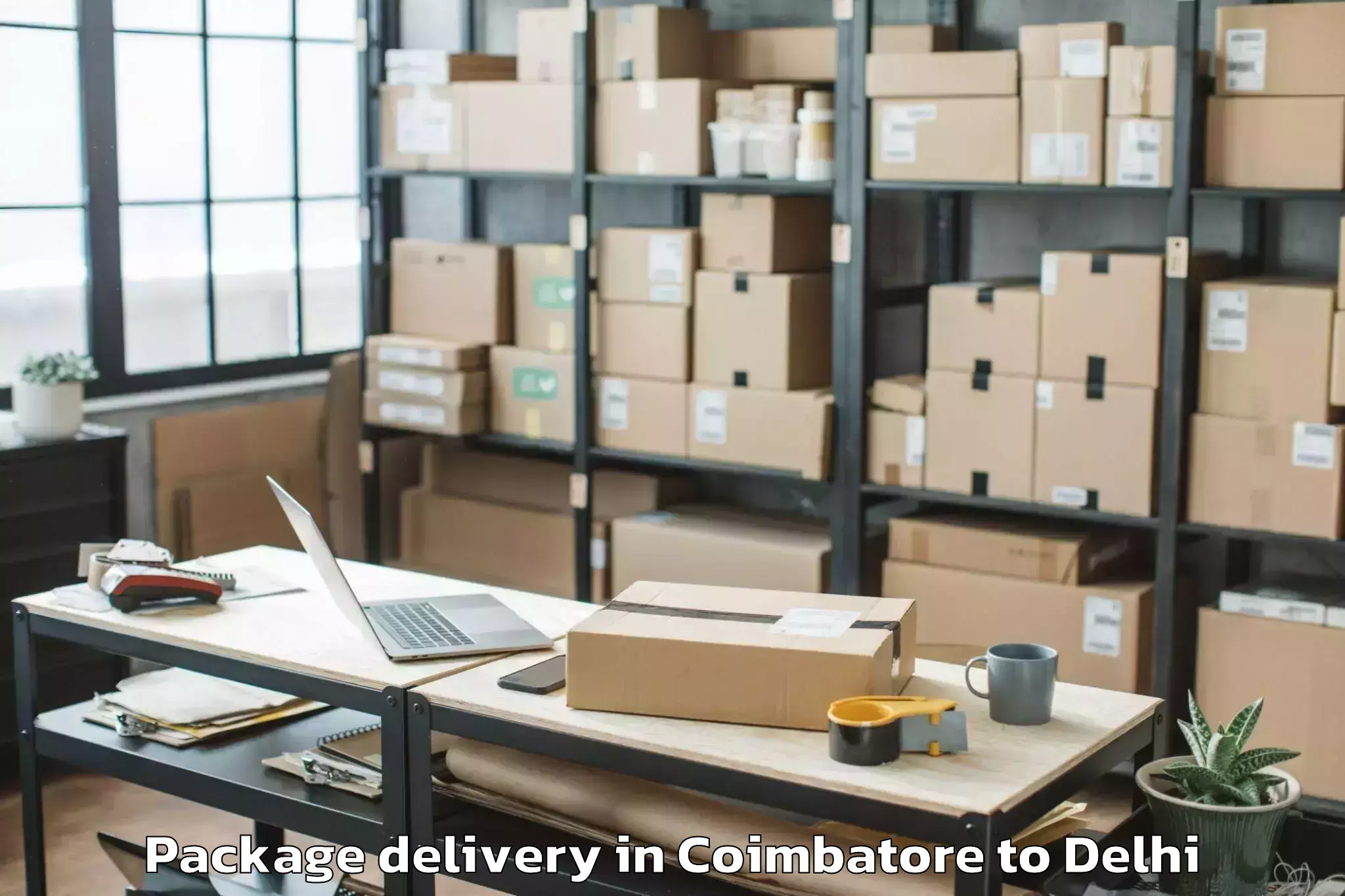 Affordable Coimbatore to Vivek Vihar Package Delivery